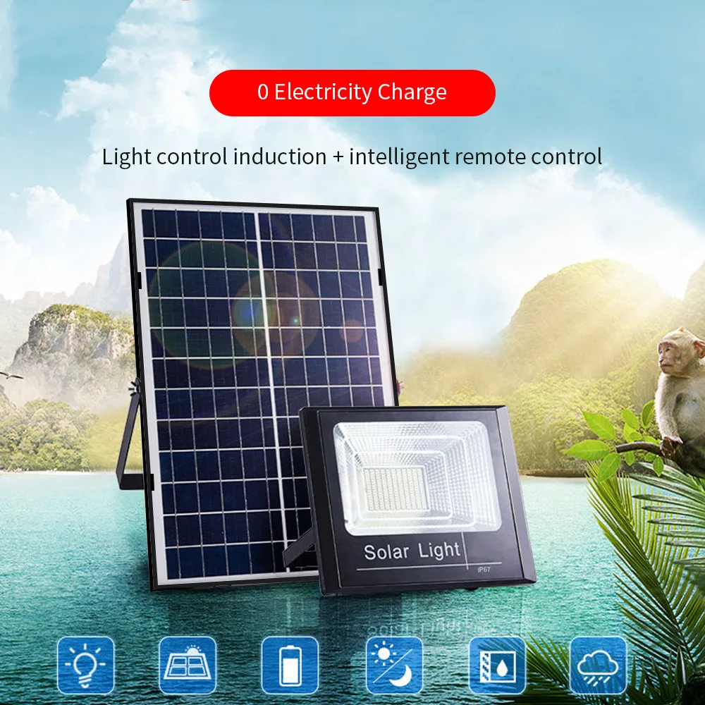 Imagem -02 - Conduziu a Luz Solar ao ar Livre Ip67 à Prova Dip67 Água Caminho do Jardim Paisagem Spotlight Lâmpada de Parede Led Solares Luz Projetor Lâmpada 300w 200 100