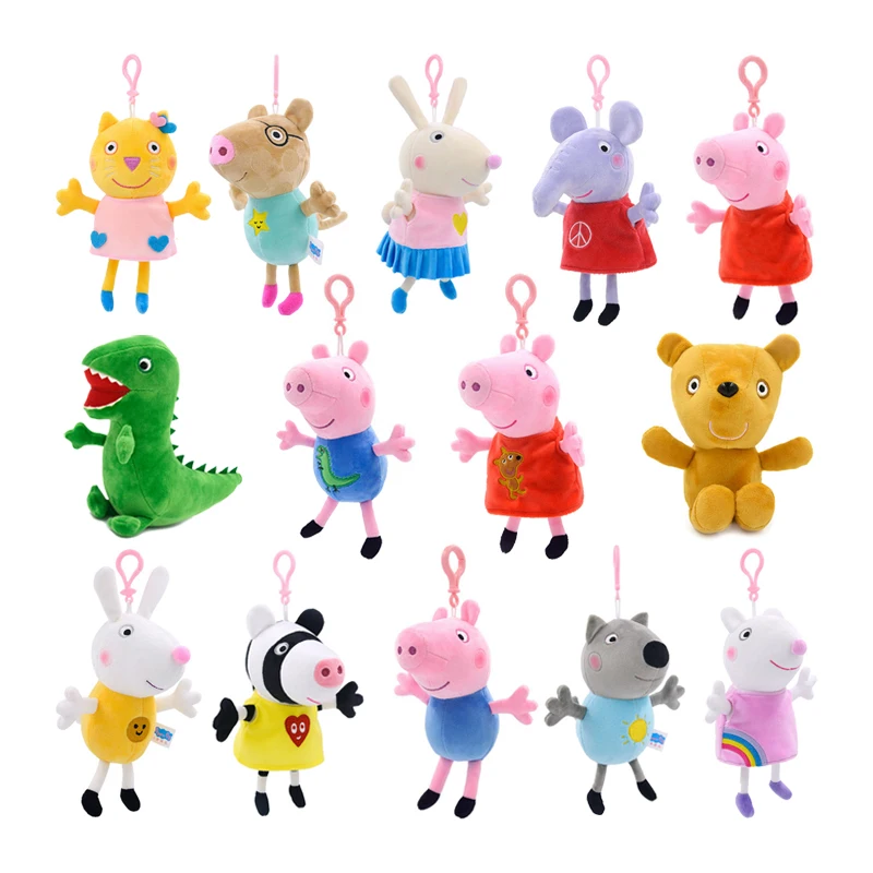 Peppa Pig Plush George Suxi Danny Rebecca Richard Candy Suyi Emlly Pedro Anime Mr Dinosaur Teddy Cartoon Stuffed Gift Kids Toys