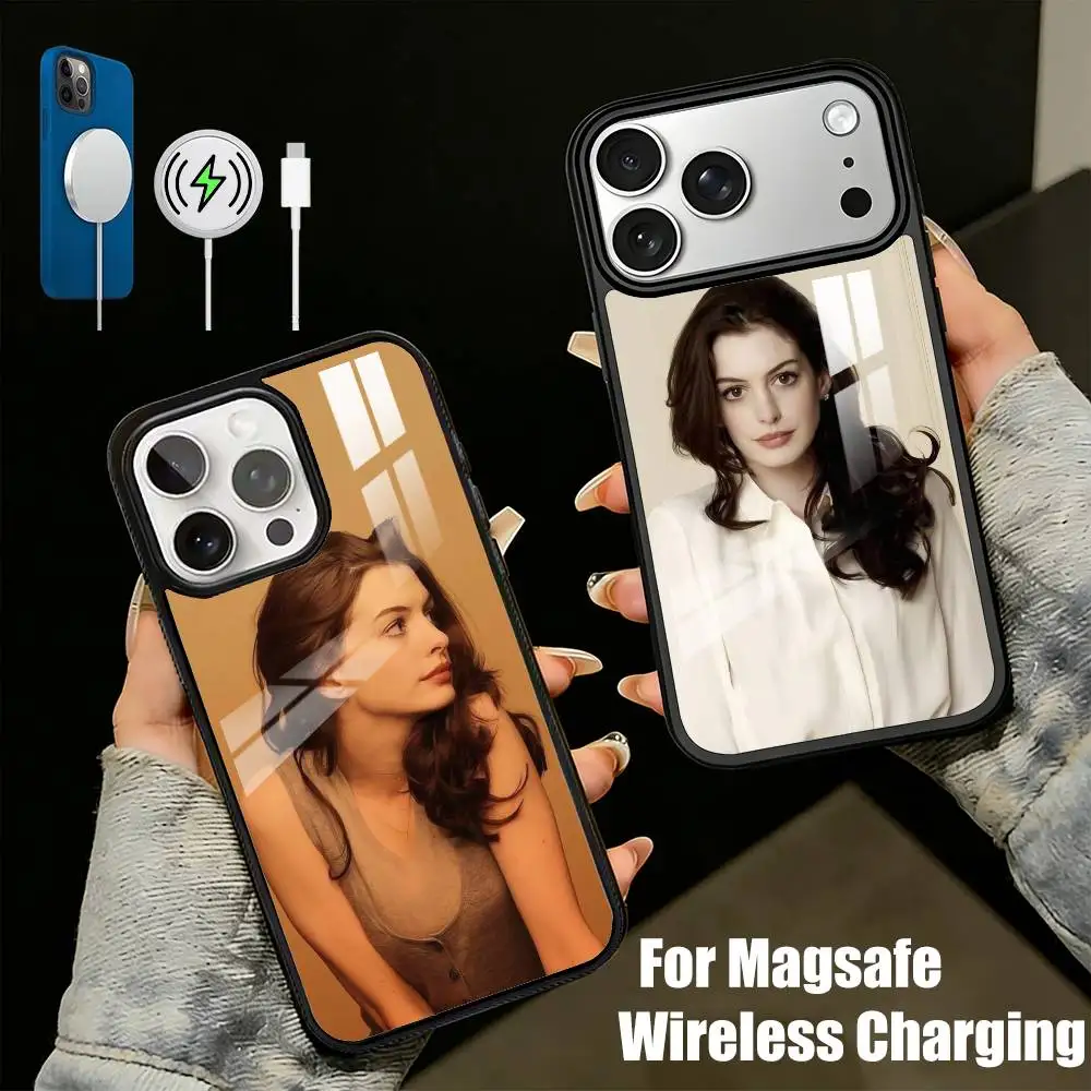 Classic Beeauty A-Anne H-HathawayS Phone Case For iPhone17,16,15,14,13 Plus,Pro Max Magnetic For Magsafe Wireless Charging