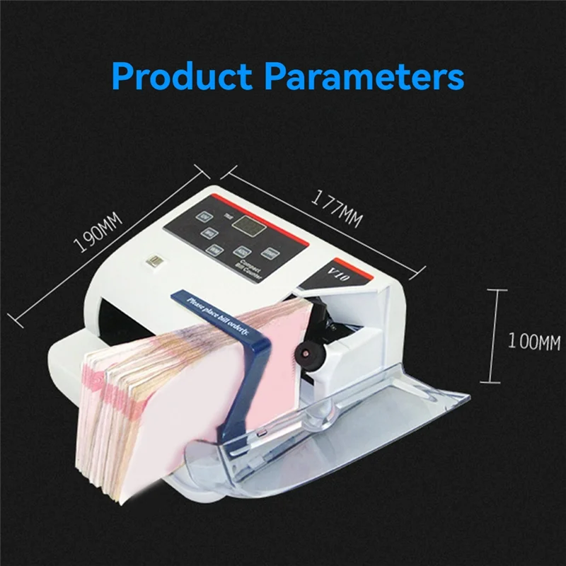 

Practical-Portable Mini Money Counter With UV/MG/WM Detection For Multi Currencies US PLUG