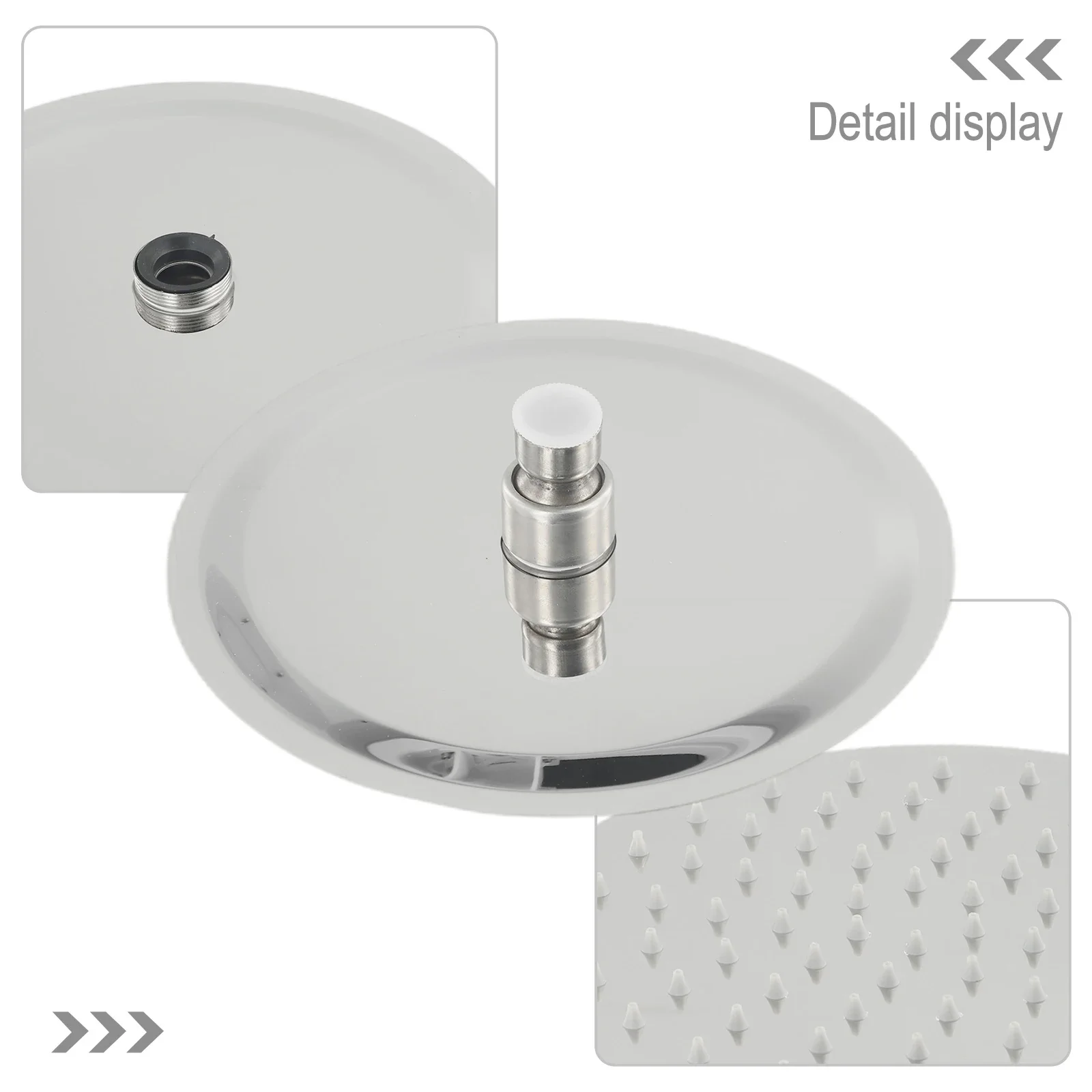 Upgrade Your Shower Experience with Large RoundSquare 8 inch Shower Head, Easy to Clean Rubber Jets, 304 Stainless Steel