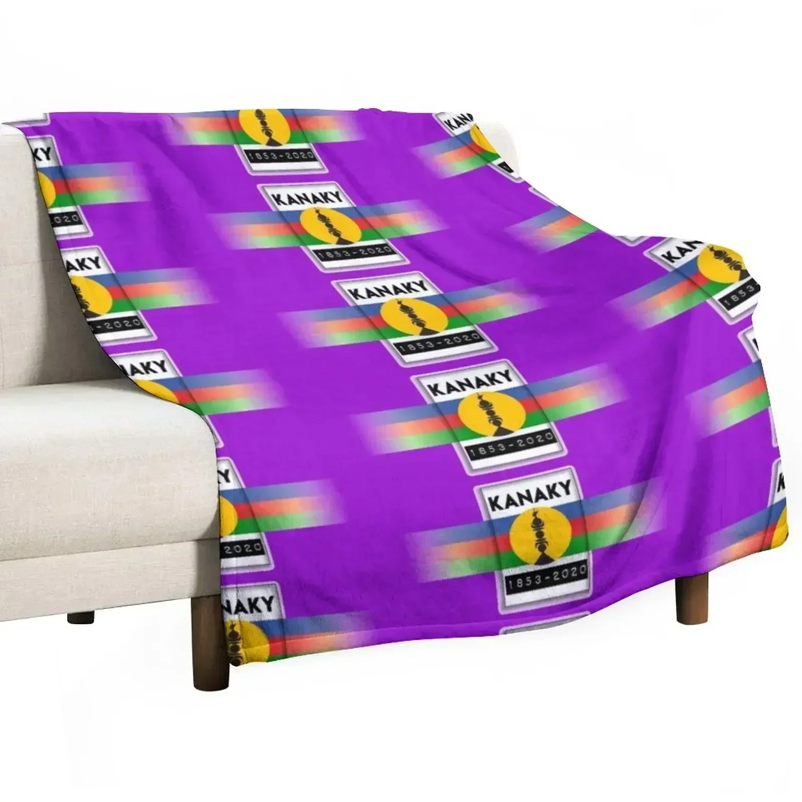 REFERENDUM & quot; YES KANAKY 2020 & quot; Throw Blanket Flannel Fabric Cute Blankets