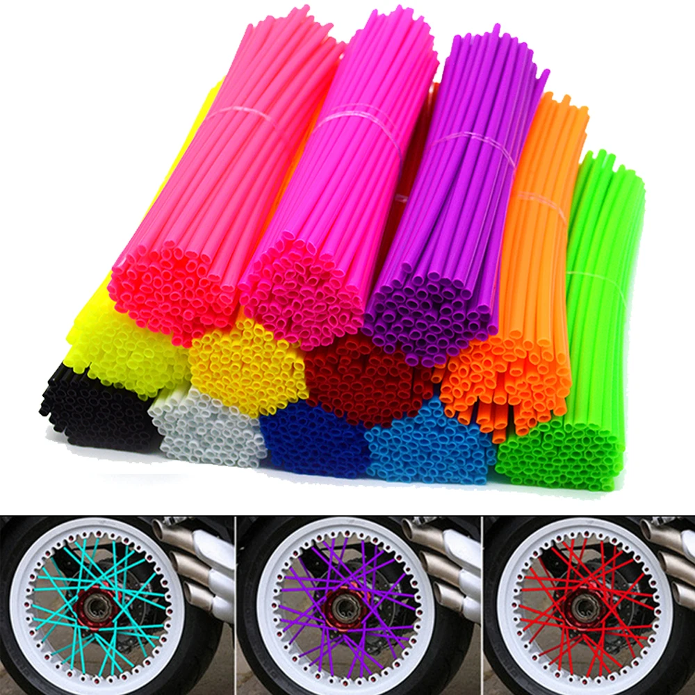 

72 Pcs Motorcycle Dirt Bike Wheel Rim Cover Spoke Skins Wrap Tubes Decor Protector For SL230 XR230 XR250 XR400 MOTARD CRM250R