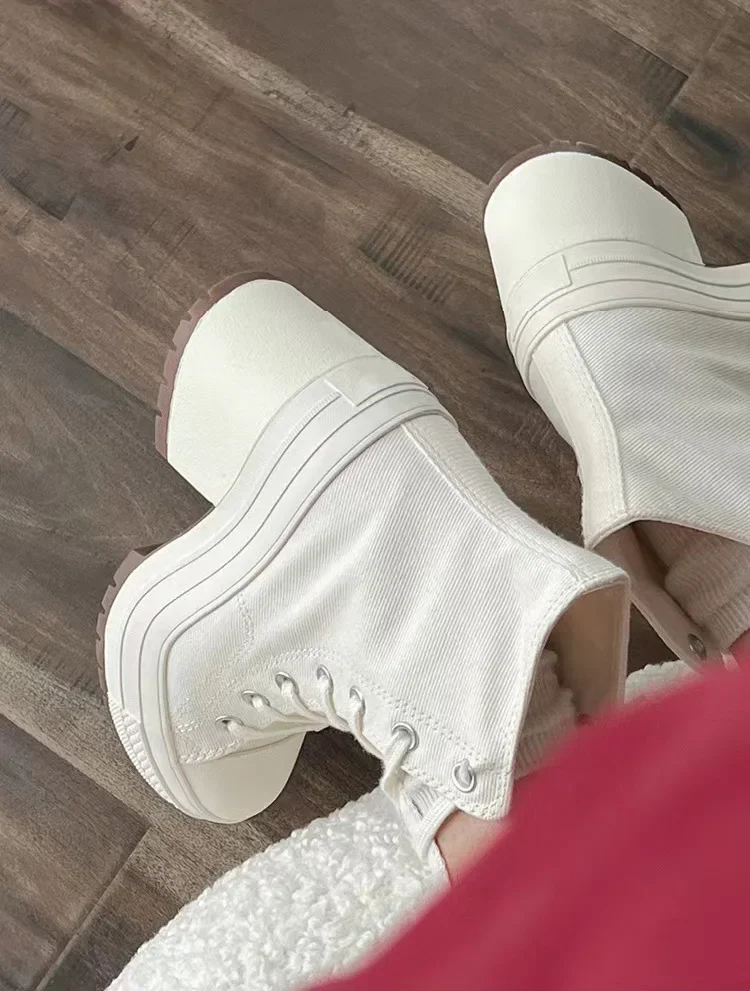 Klassische Damen-Plateau-Turnschuhe, Segeltuchschuhe, personalisierte Luxus-Absätze, Skateboard, Schnürung, Freizeitschuhe, modische Outdoor-Turnschuhe – Detail 25