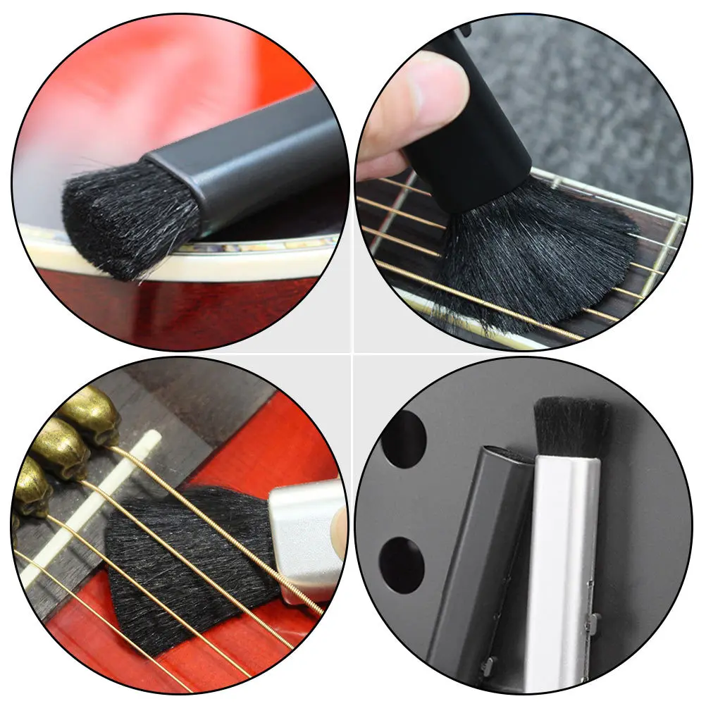 

3Pcs Durable Guitar Dust Brushes Portable Wool ABS for Ukulele Guzheng Guitar Cleaning Tools Piano Dust Ukulele Cleaning