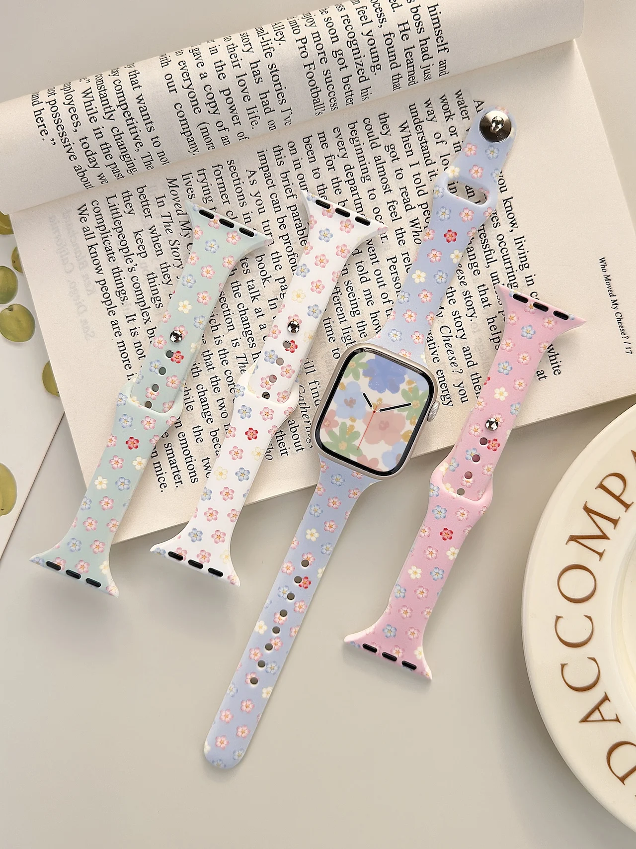 Multi Color Flower Pattern Band For Flexible Silicone Watch Strap For Apple Watch Ultra SE 11 10 9 8 7 Casual Outdoor Wristband