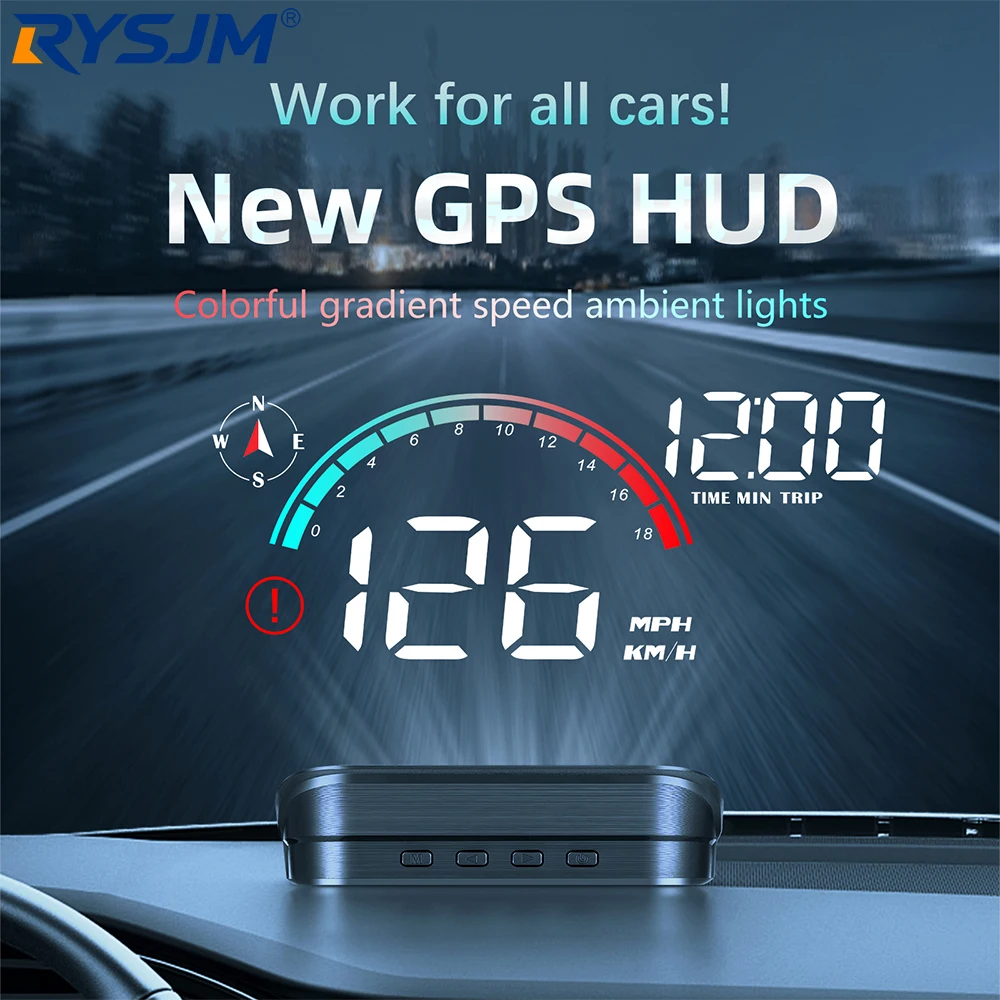 

Автомобильный GPS HUD-проектор M22: Спидометр, бортовой компьютер, проекционный дисплей, умные гаджеты, часы, компас для всех автомобилей