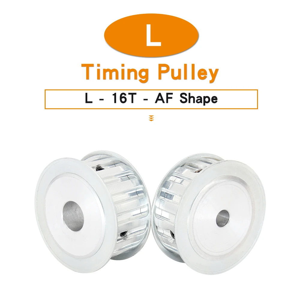 L-16T Timing Pulley Trapezoidal Tooth Pitch 9.525mm Bore 8/10/12/14/15/16/17/19/20mm  Alloy Pulley Rubber Belt Width 15/20mm