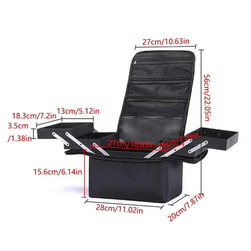 Tas Jinjing Rias Multi Lapis Tali Dapat Disesuaikan Organizer Perlengkapan Mandi Perjalanan Portabel Pegangan Nyaman Dapat Dilepas