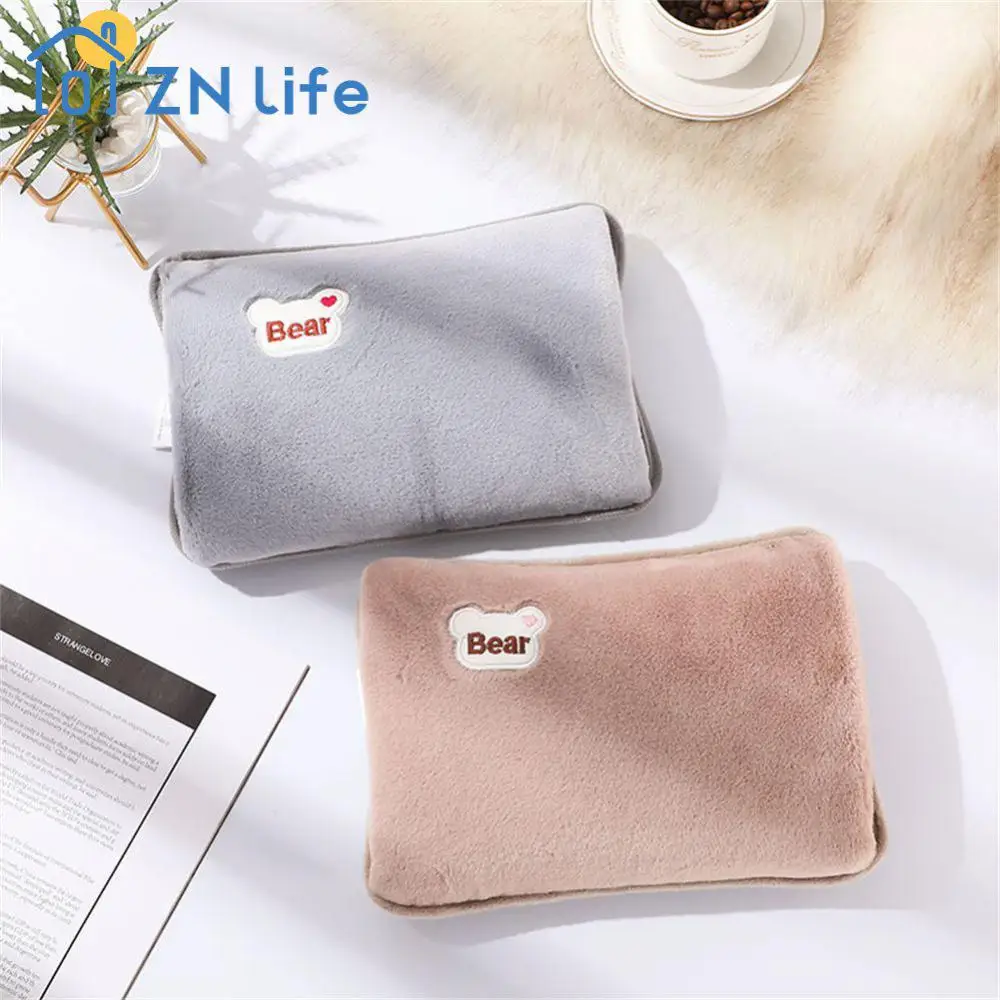 Portable Hand Warmer Double Insert Reusable Automatic Power Off Warmth Supplies Electric Hot Water Bag Cartoon Pattern Charging