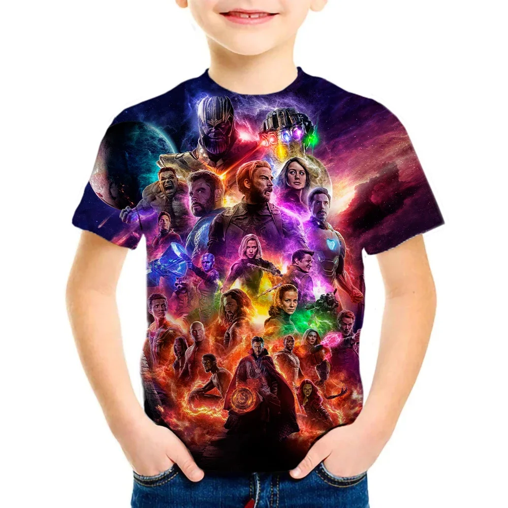 4-16 Years Kids Cool Anime Captain America Print T-shirt Boys Girls We Are Venom Superhero 3D T shirt Children Fashion Tshirts