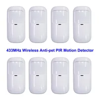 White Wireless 433MHz Infrared Detector PIR Motion Alarm Sensor Smart Anti-pet for Home Security Host Accessories EV1527 Code