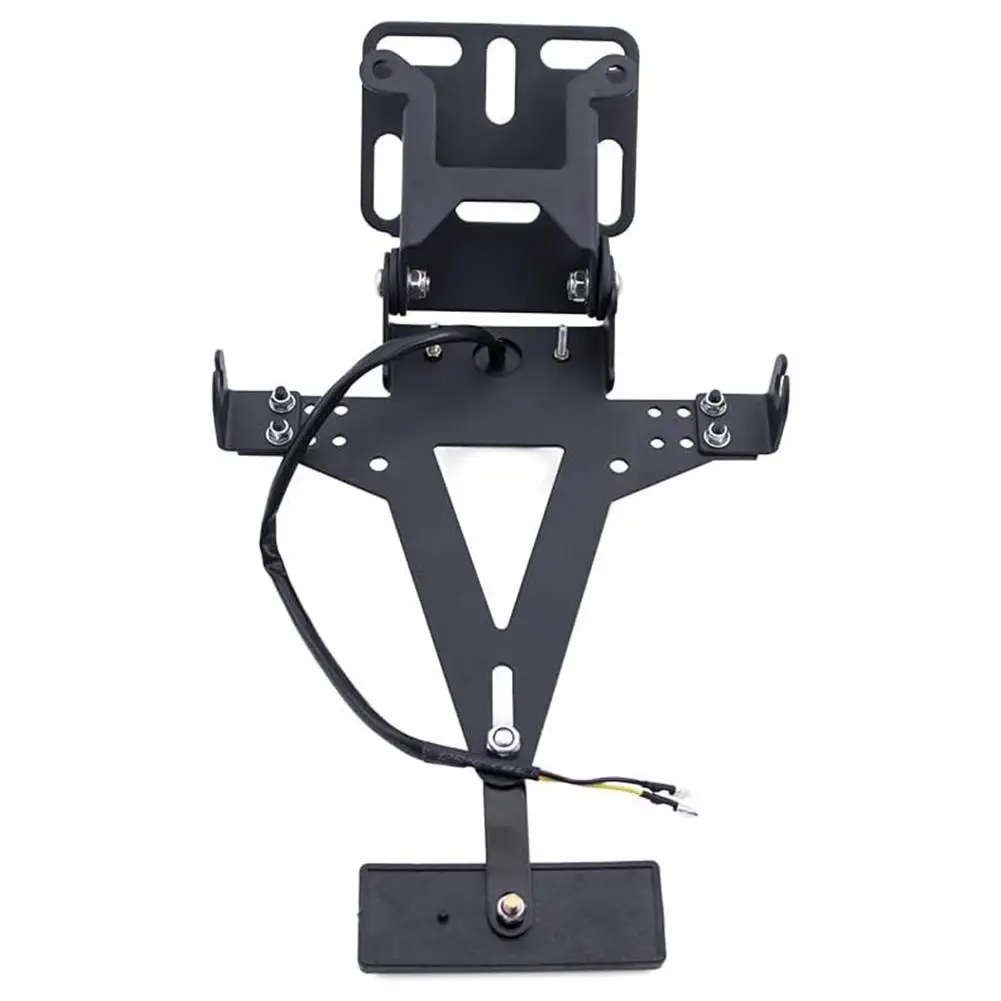 2023 Rear License Plate Tail Frame Holder Bracket with LED Light Multi-functional Adjustable Angle Turn Signal Tail Lamp Bracket