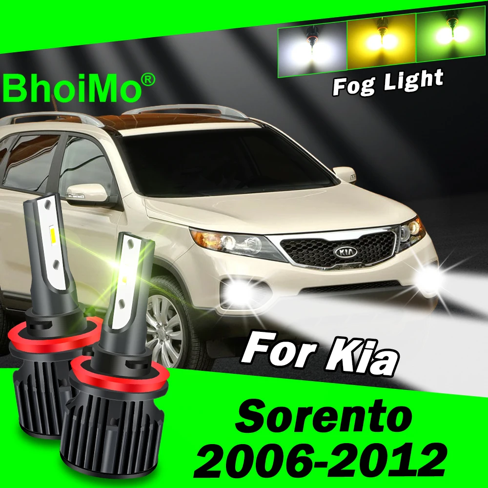 

BhoiMo For Kia Sorento Front Fog Light Lamp 2006 2007 2008 2009 2010 2011 2012 Led Bulbs