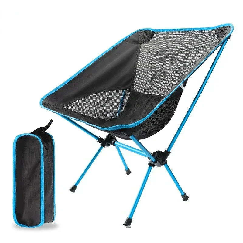 Detachable Portable Folding Moon Chair Outdoor Camping Chairs Beach Fishing Chair Ultralight Travel Hiking Picnic Seat Tools