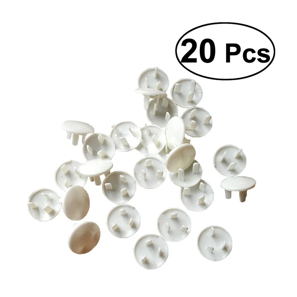 20 قطعة المقبس الغطاء الواقي 3 ثقوب Abs حريزعلى الأطفال منفذ يغطي لسلامة الطفل التسرب الكهربائي النار الغبار الرطوبة