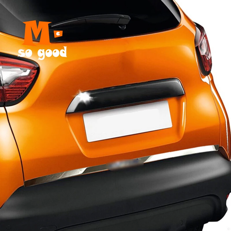 Fit For Renault Captur stern Door Stainless Steel back door trim Car Styling Accessories 2015 2016 2017 Sticker shell