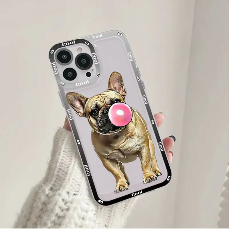 Pug Dog French Bulldog Phone Case for iPhone 11 12 13 Mini Pro Max 14 Pro Max Case shell