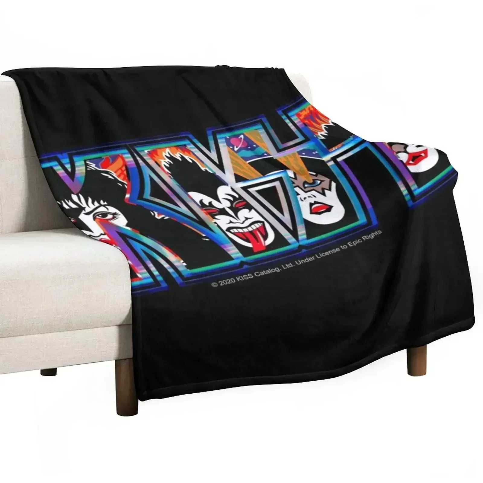 KISS ? rock music band - Rock and Roll Over Style 1 Throw Blanket Retros decorative Thermals For Travel Blankets