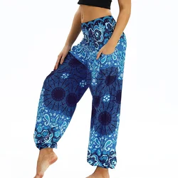 Hoge Taille Bloomer Broek Relaxte Fit Jogger Harembroek Thai Broek Voor Strand & Lounge Yoga Boho Kleding Losse Broek