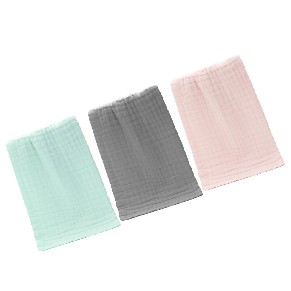 

3 шт., мягкие муслиновые детские мочалки, банное полотенце для новорожденных, протирка пот, слюня, ткань для отрыжки, чувствительная кожа, идеальный размер, детские мочалки