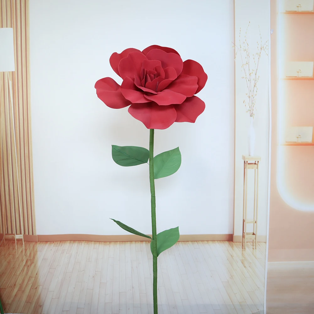 Large Rose Foam Artificial Flowers Home Accessories Stage Layout Festive DIY Decoration Road Guidance Background Flower