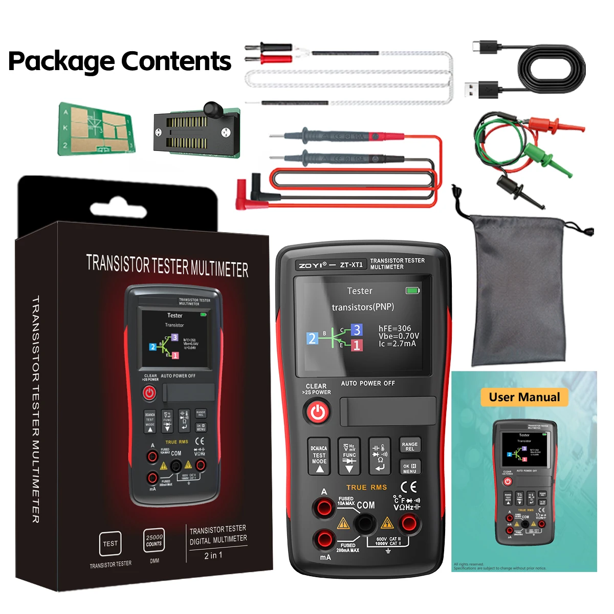 Zoyi ZT-XT1 2-In-1 …