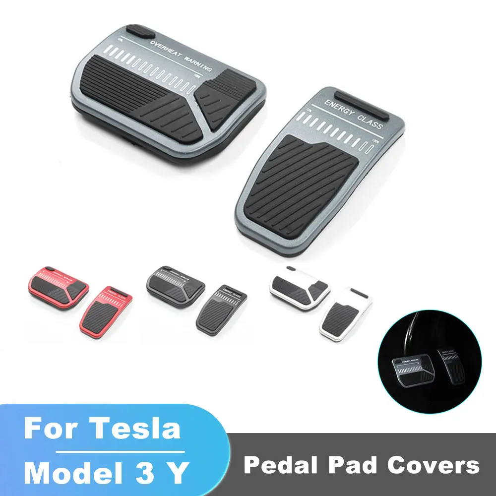 

Pedal Pads Covers For Tesla Model3 Model 3 Y 2017-2023 Accessories Metal Auto Accelerator Brake Rest Tesla Model Three ModelY