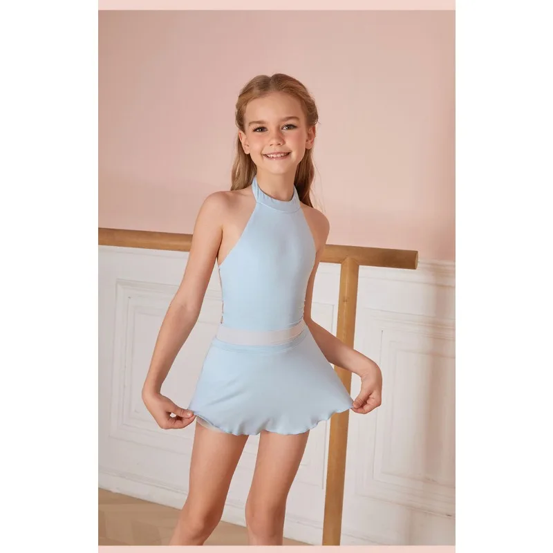 فستان باليه بنصف تنورة مخصصة لممارسة الرقص اللاتيني للفتيات تنورة متدفقة 25033