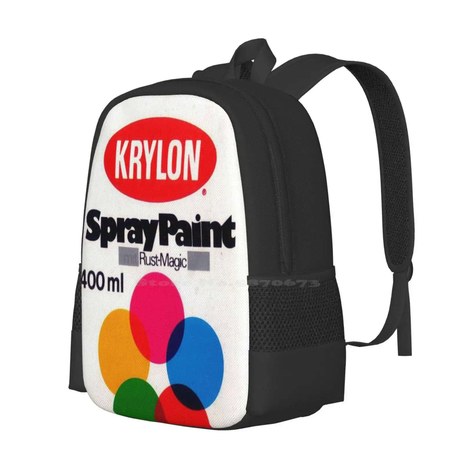 Krylon Vintage Pattern Design Bagpack School Bags Old Skool Krylon Graffiti Spray Paint Breakdancing Hip Hop Old Skool Paint