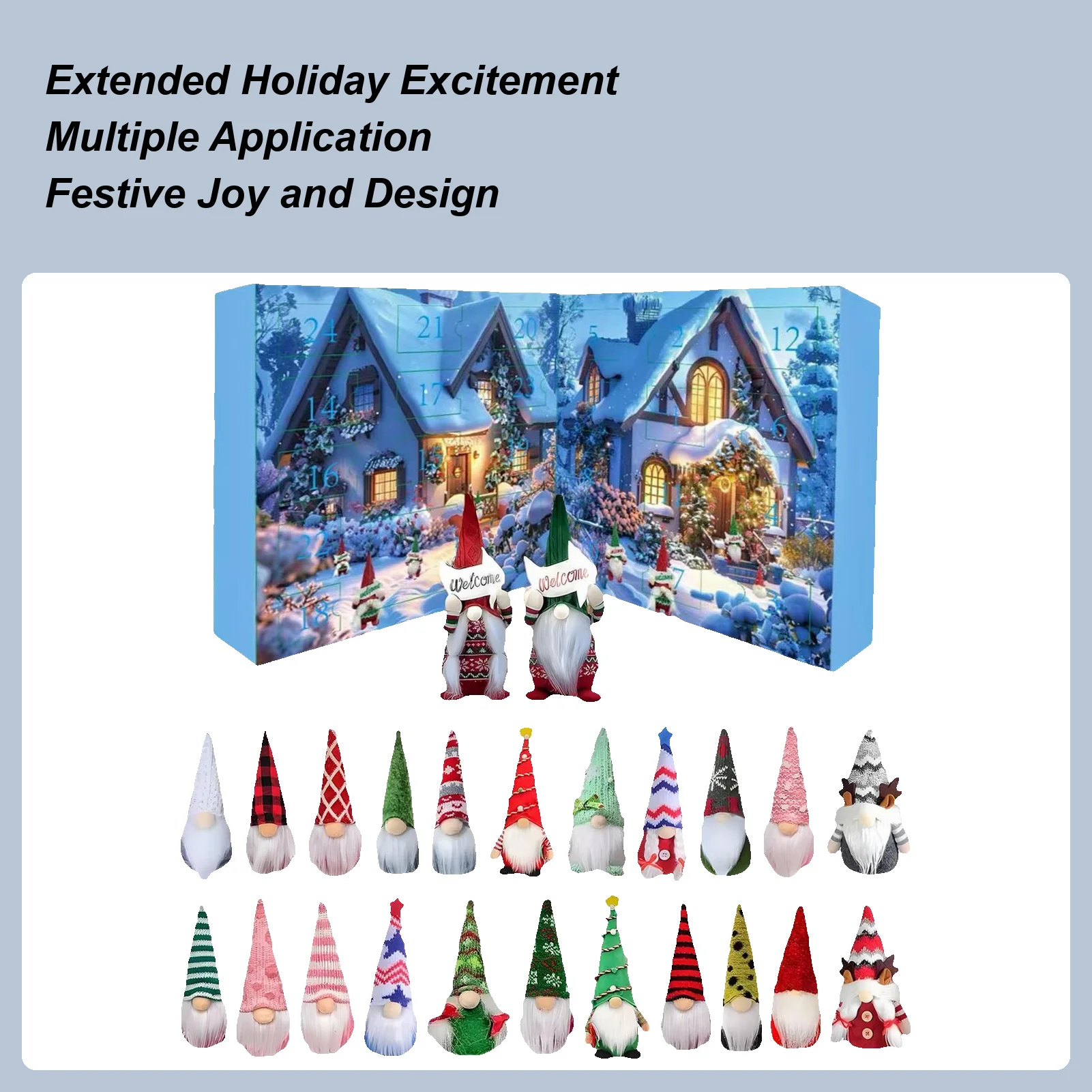 

Гном обратный отсчет Рождественский календарь 2025 Коллекционные куклы Адвент Рождество милые фигурки кукол орнамент подвески гномы стол