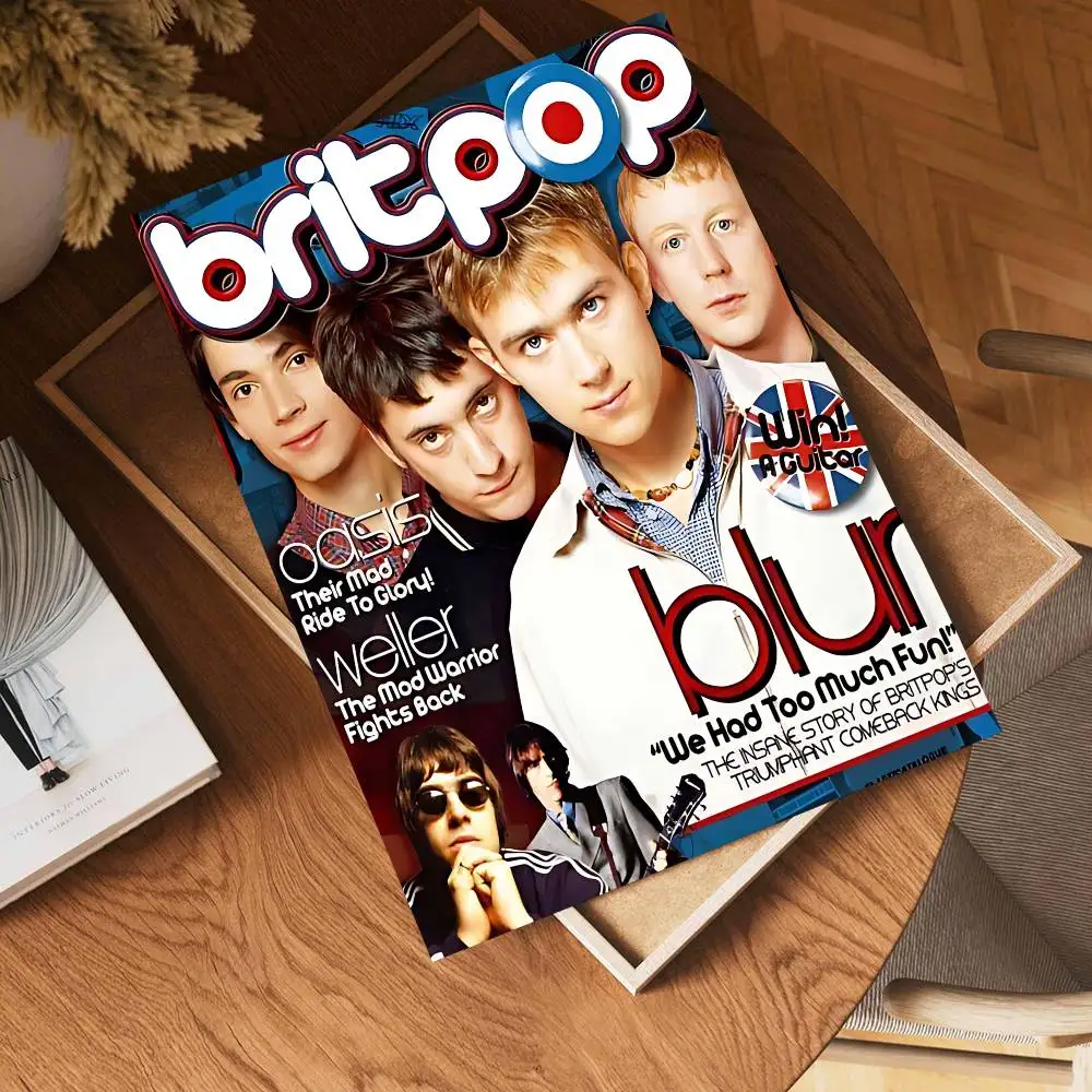 Band Musik Rapper Blur Self-adhesive Art Poster Retro Kraft Paper Sticker DIY Room Bar Cafe Stickers Wall Painting