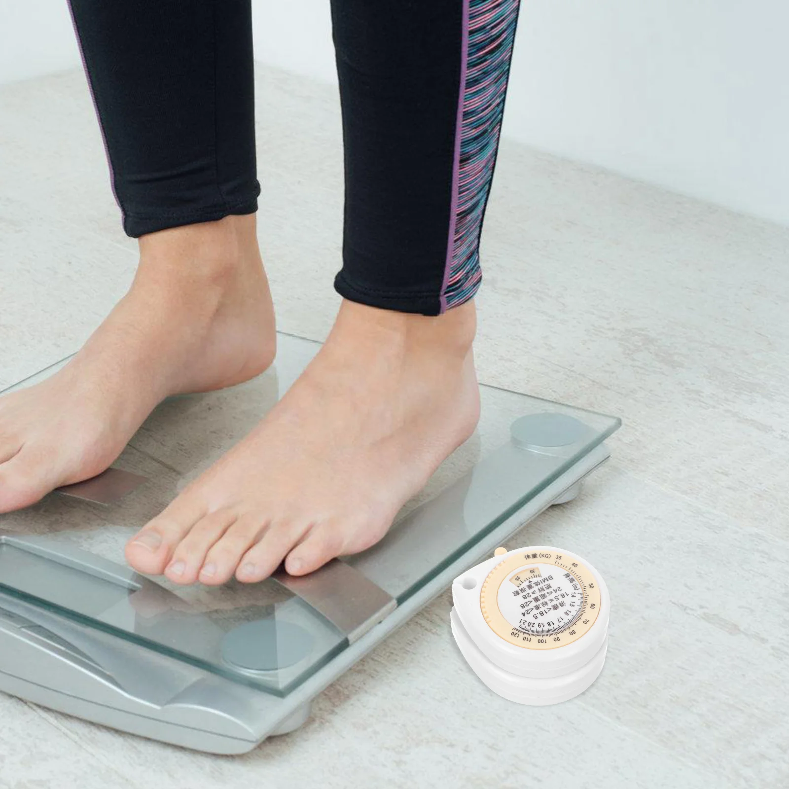 

2Pcs Health Tape Measure Portable Dual-Sided Soft Tape Automatic Retractable Accurate Waist Circumference Body Measurement Tool