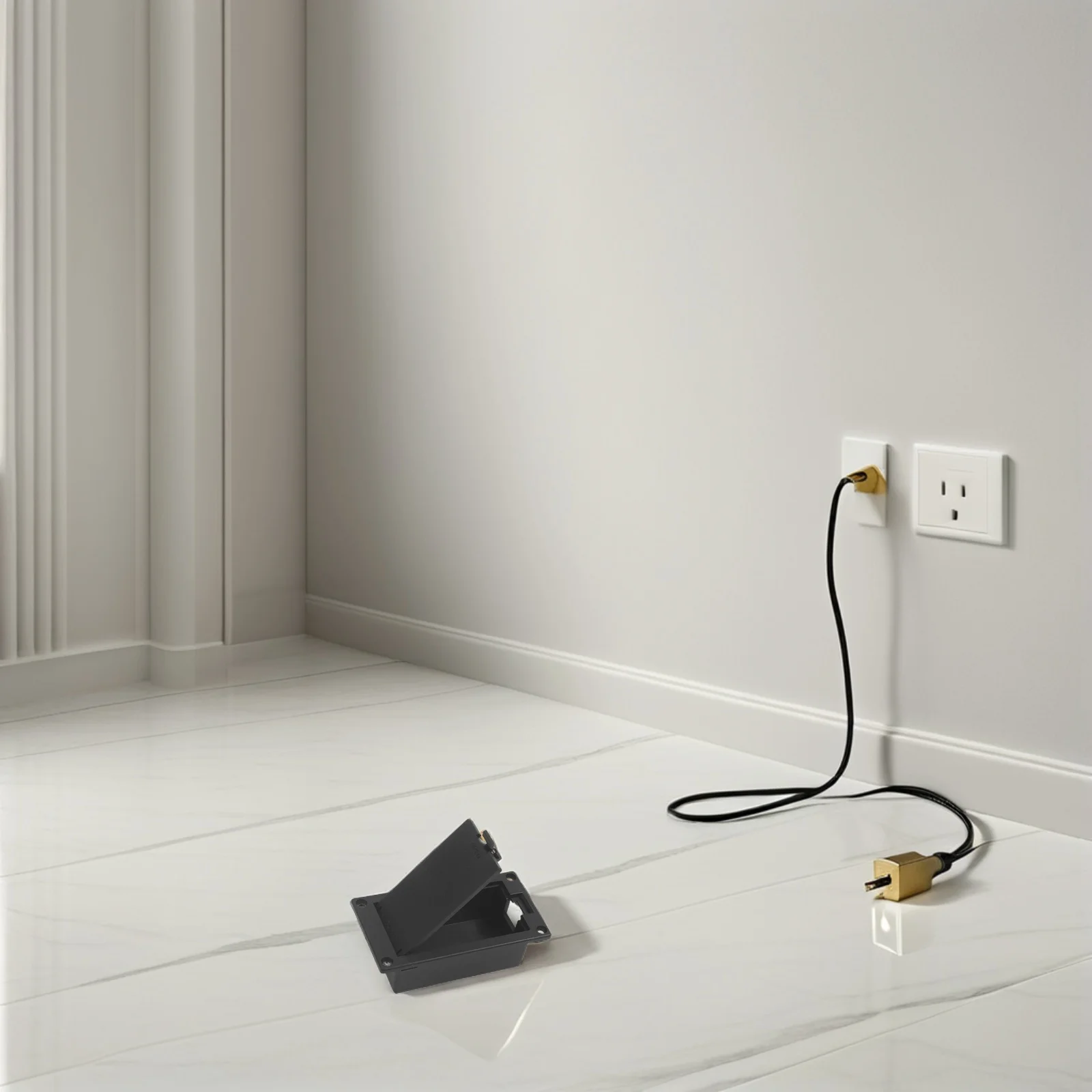 

1pcs Box For Guitar Bass Ukulele Bass Box Flat Mounting Holder Case No Wire Inside Easy Replacement Black