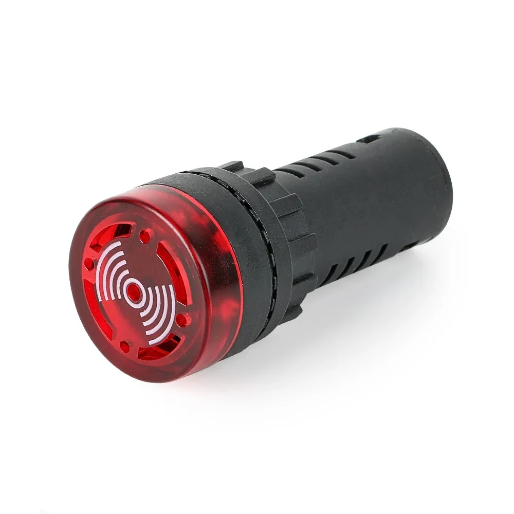 22mm Panel Diameter AD16-22SM AC DC 12V 24V 110V 220V Flash Signal Light Red LED Active Buzzer Beep Alarm Indicator Green Yellow image 4