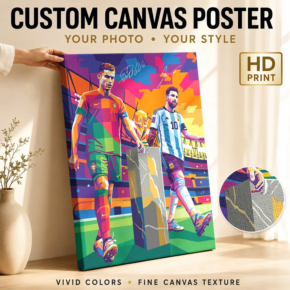 Michael Jackson Pop Art Portrait Canvas Print Poster Custom Retro Music Wall Art for Bedroom Decor Ready to Hang Gift for Fans