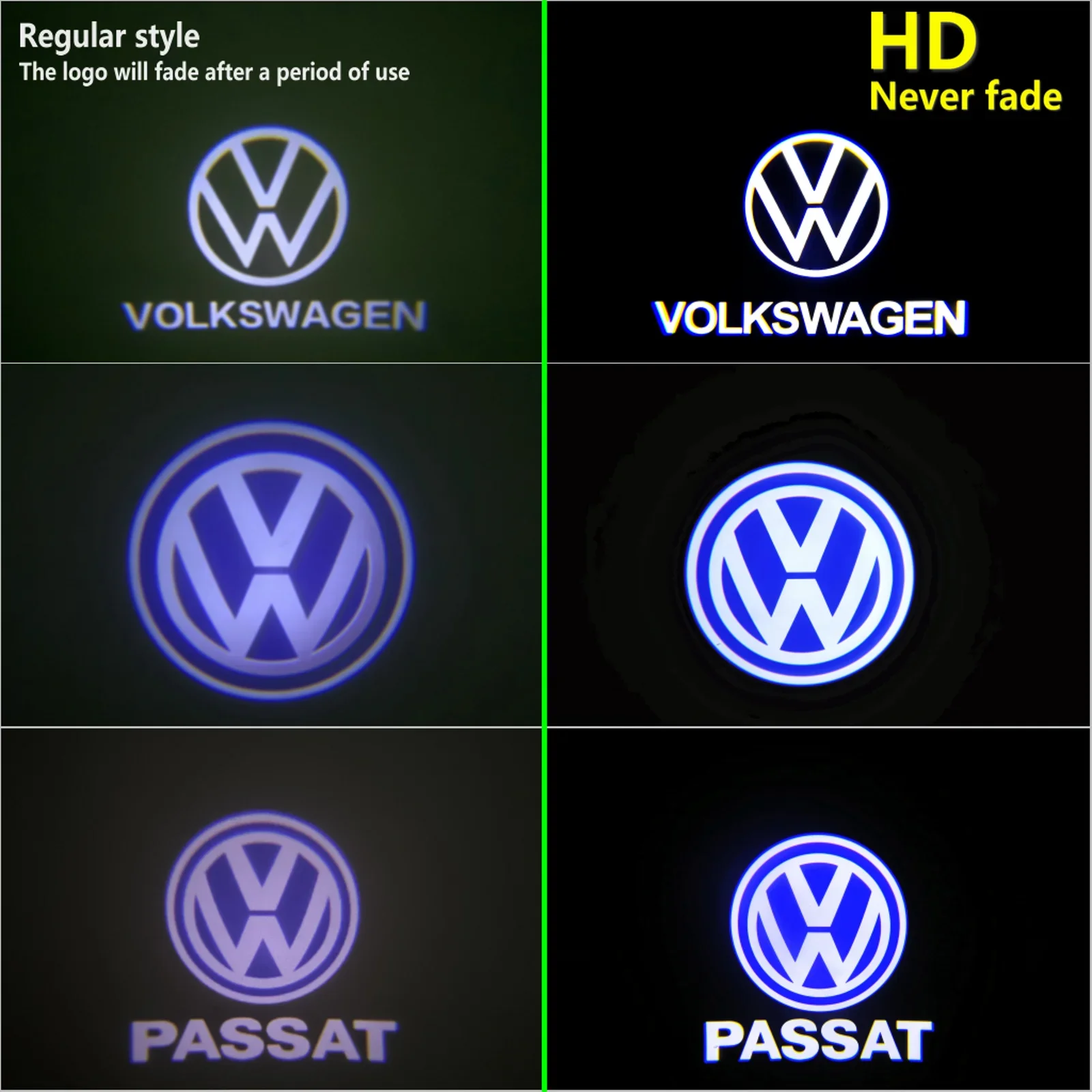 HD For VW Passat CC B6 B7 B8 B9 Touareg Golf 5 6 7 Jetta MK6 MK7 GTI R line GTI LED Car Door Projector Welcome Light Accessories - view 4