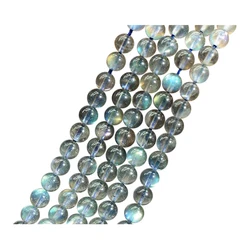 Grade AAA Natural Labradorite Beads Blue Luster Gray Moonstone Beads NOT Dyed 3-10mm Smooth Polished Round 15 Inch Strand