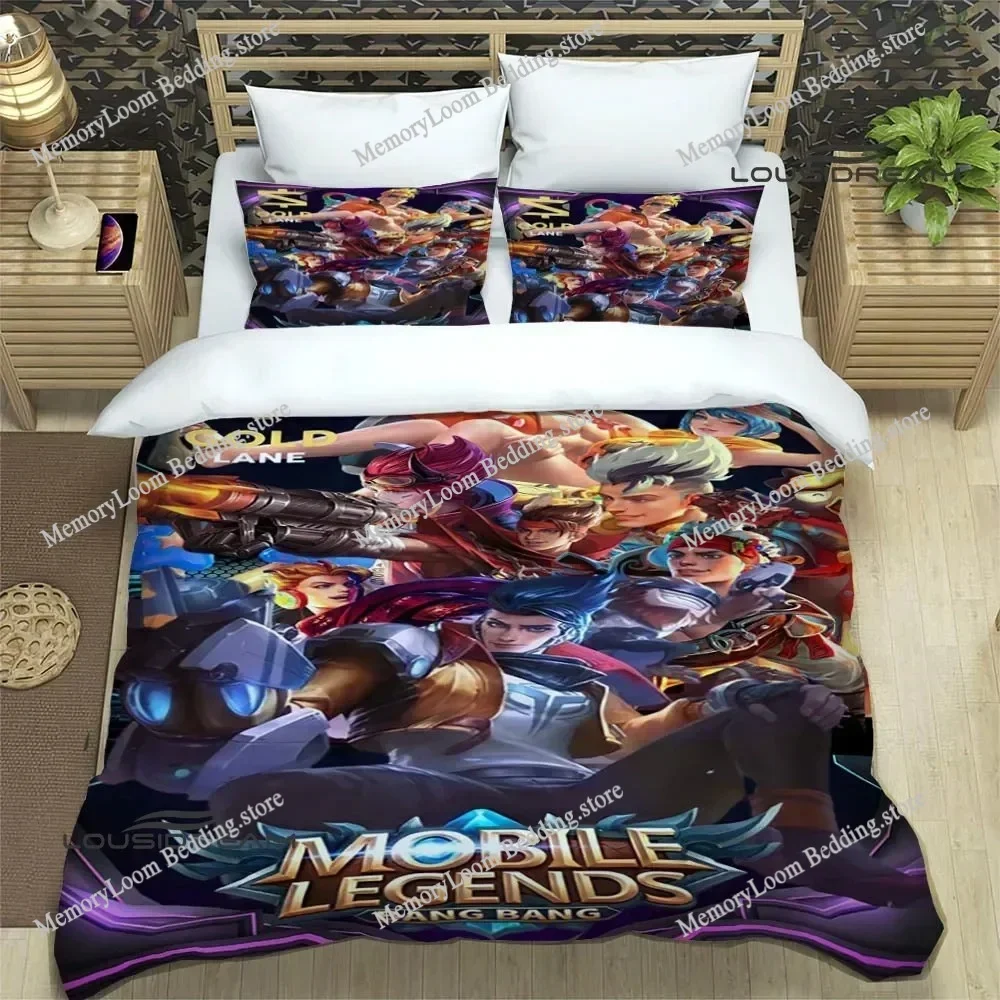 Mobile Legends Bang Bang Bedding Sets Exquisite Bed Supplies Set Duvet Cover Bed Comforter Set Bedding Set Luxury Birthday Gift