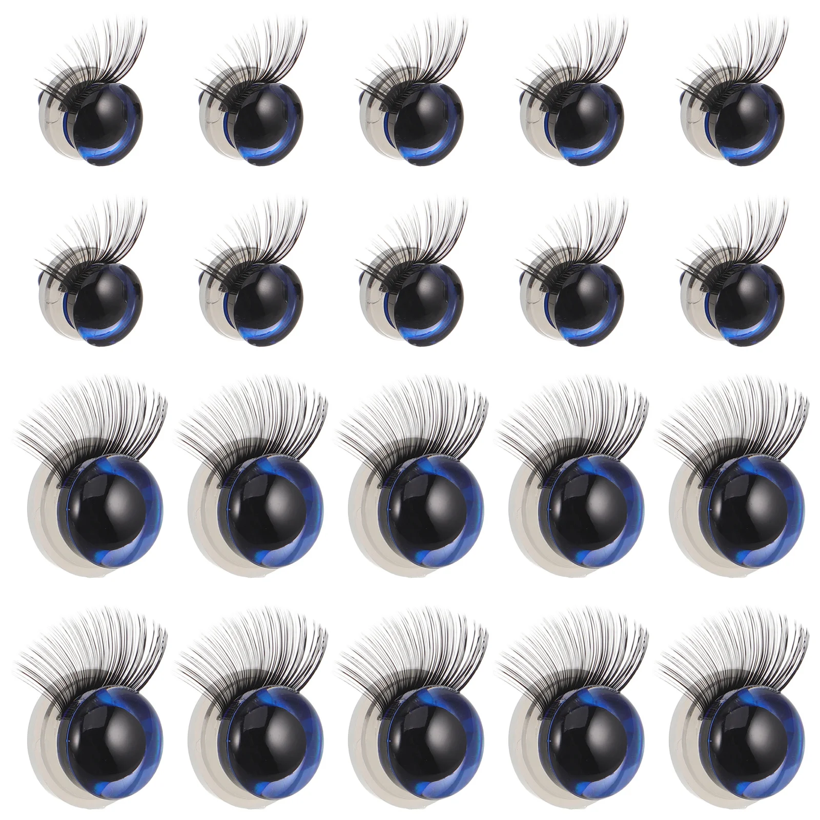 

20 шт. пластиковых глаз для игрушек, 12 мм и 16 мм, с ресницами, для вязаных игрушек, рукоделия, DIY проектов