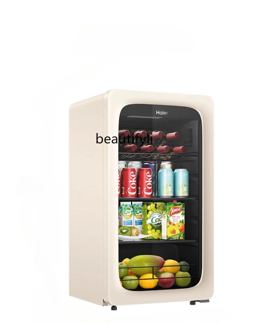 

Ice bar 92 liters household living room beverage cabinet office crisper refrigerated small refrigerator