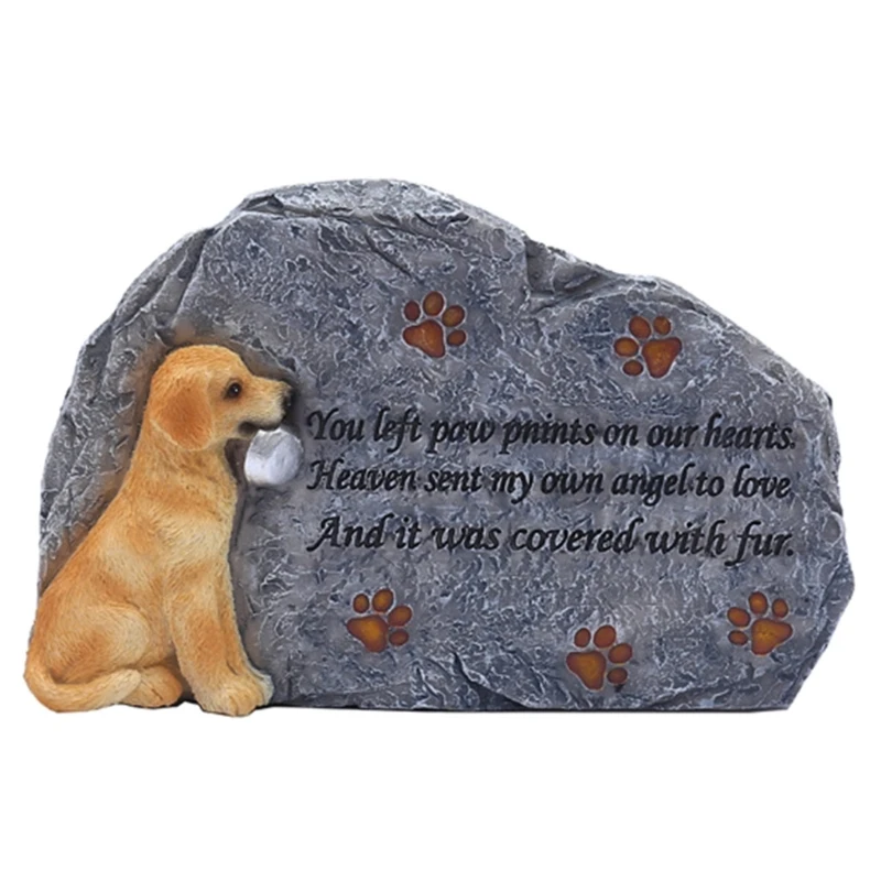 Indoor Outdoor Pet Memorial Ornament Resin Pet Memorial Plaques Grave Stone Dropship