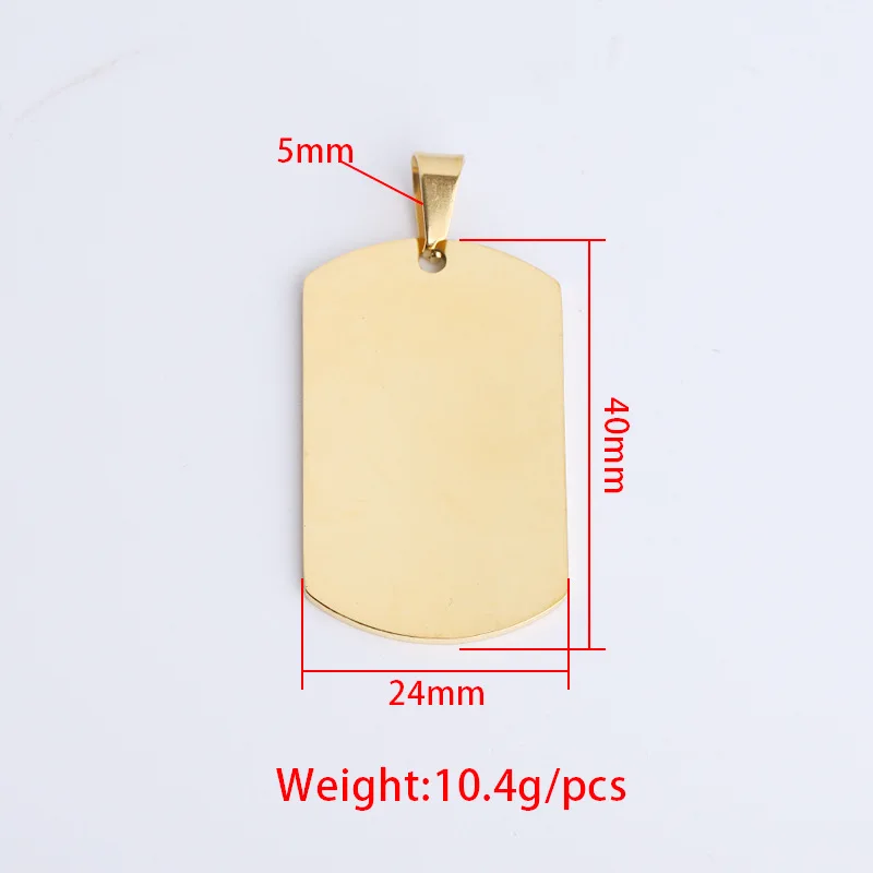 Stainless Steel Dogtags Military Pendant Blank For Engrave Metal Military Plates Identity Plate Mirror Polished Wholesale 10pcs