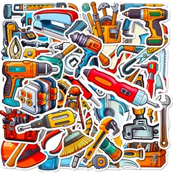 Sac à outils électriques à main de dessin animé, autocollants de graffiti, album de bricolage, bouteille d'eau, téléphone, ordinateur portable, décalcomanie, 10 pièces, 25 pièces, 50 pièces