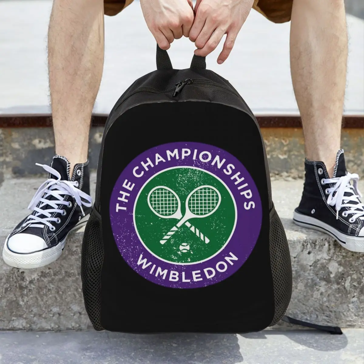 

Tennis Championships Logo Print Backpack Hot Sale Daypack Large Capacity Kids BookBag School Bag Shoulder Bags for Men Women