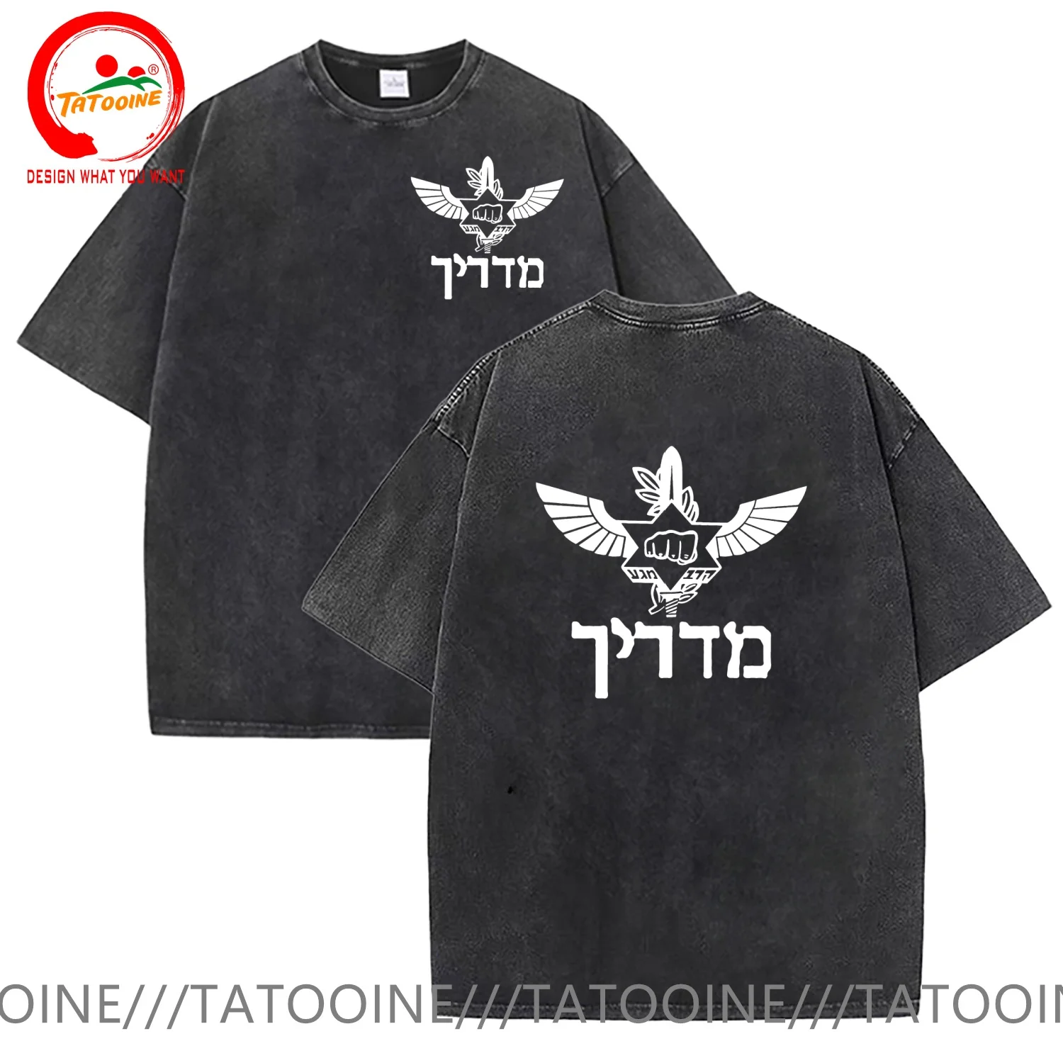 

Vintage Washed Cotton T-Shirt Krav Maga Instructor Israel Defense Forces T Shirt Soft Fashion TeeShirt