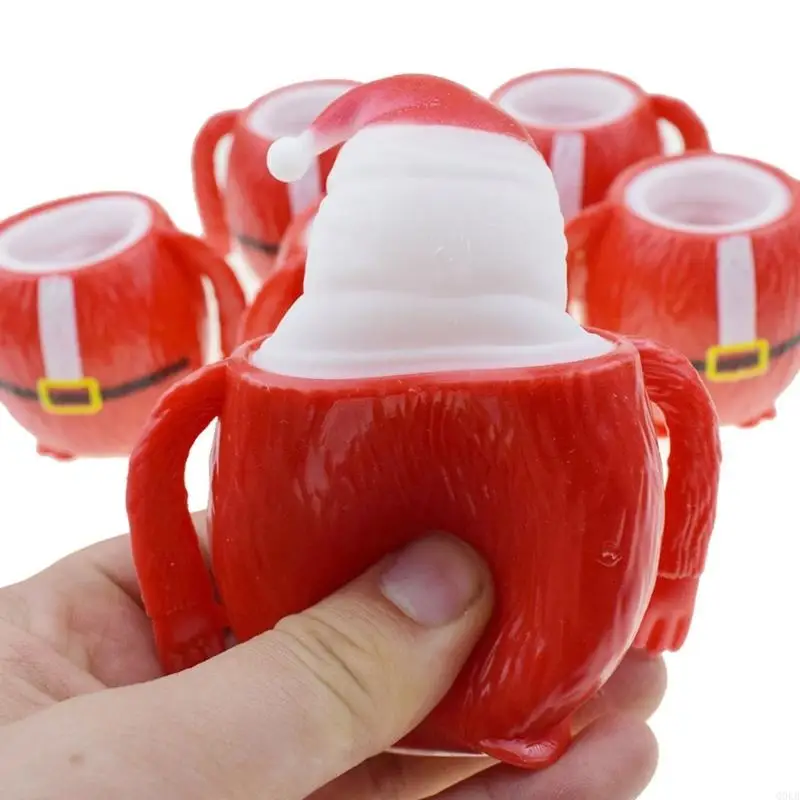 920L 3PCS Squeeze Toy Christmas Santa/Snowman Novelty Popup TPR Fidgets Squeezable Toy Kids Office Desktop Novelty Toy