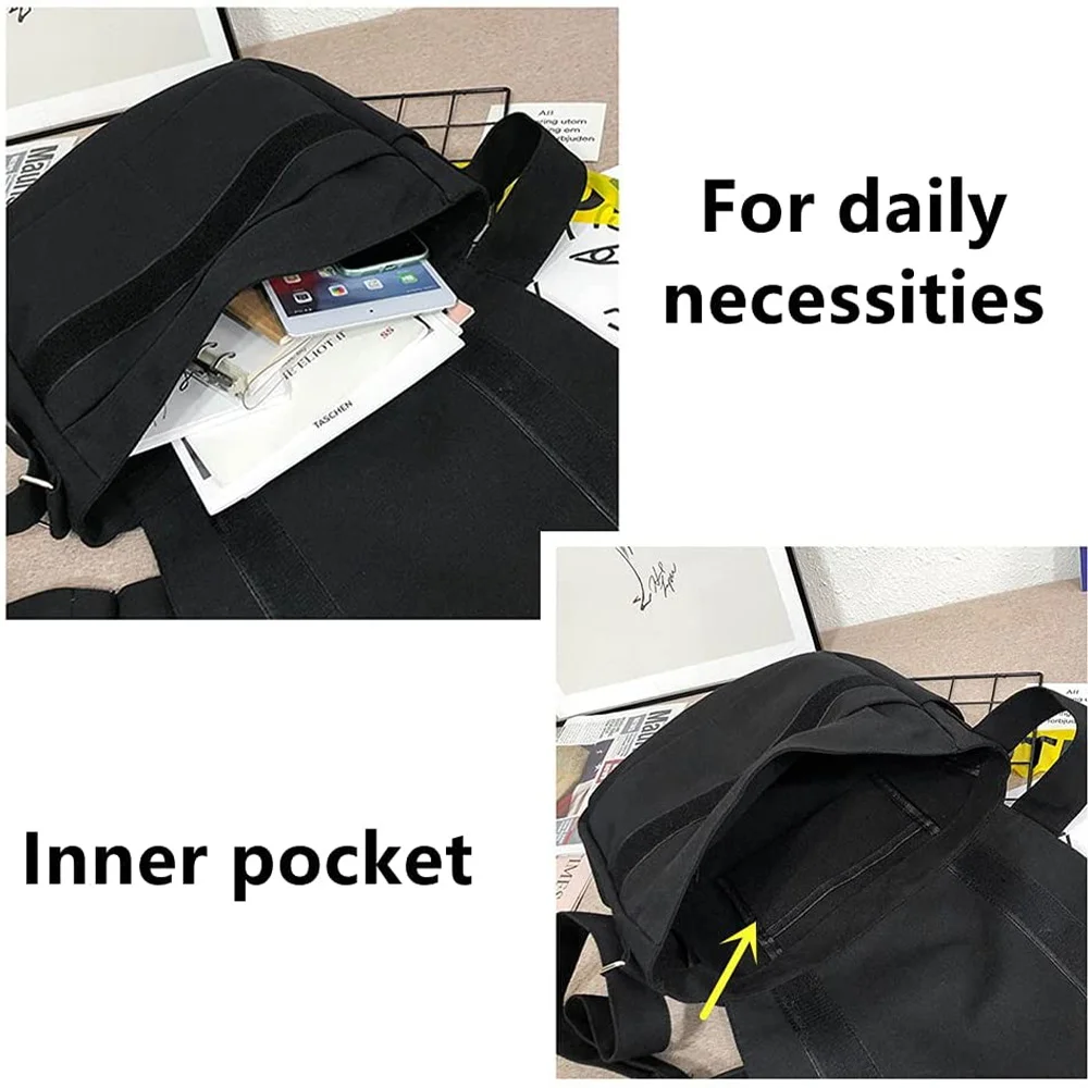 Unisex Canvas Messenger Tote Youth Fashion Casual Large Capacity Ladies Shoulder Bag Women Outdoor Crossbody Bags Mom Series