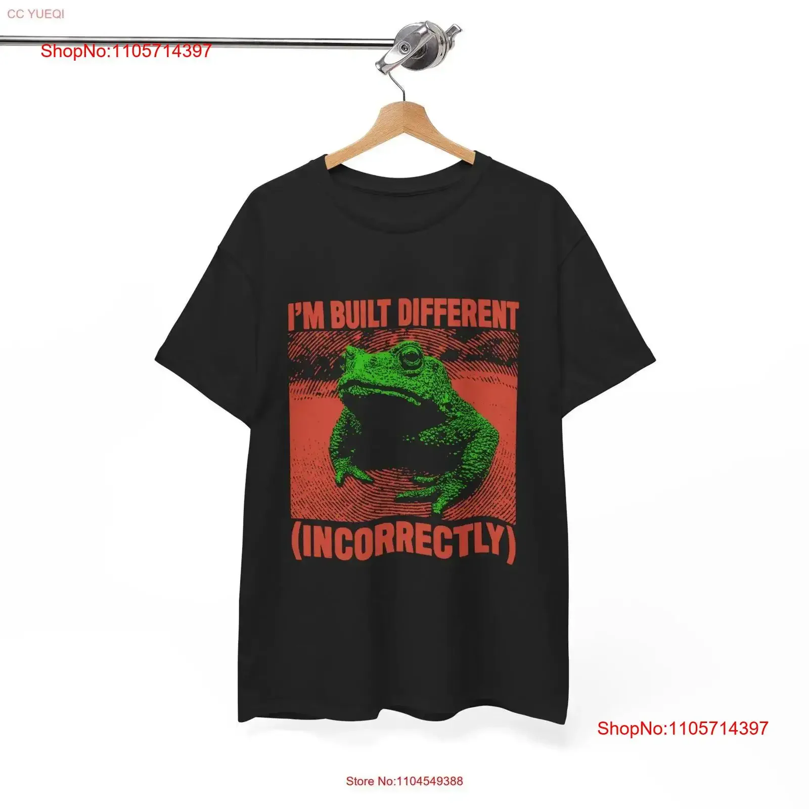 Built Different Incorrectly Frog T Shirt vintage Washed homme designer clothes Breathable Top For Everyday Wear Soft Versatile