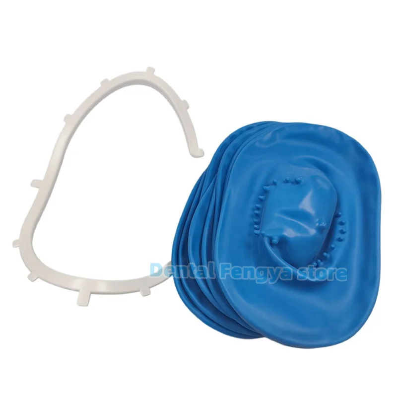 Kerr 3 Dimensional Natural Rubber Latex Rubber Dam Anterior & Posterior Teeth 10 Rubber Barriers+1 Frame Dental Oral Care Tools